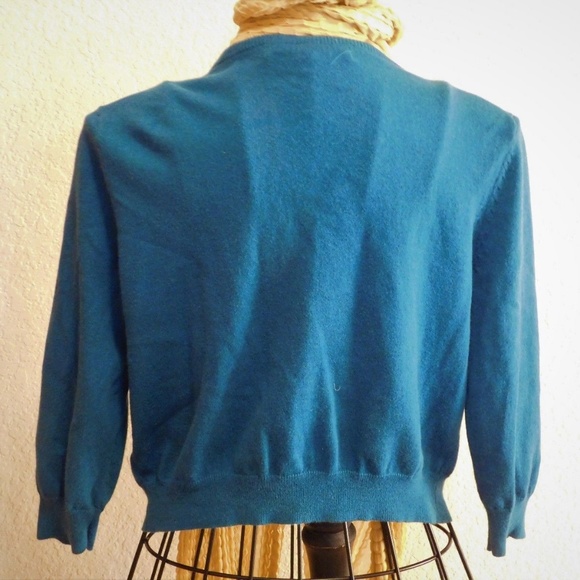 Forever 21 Blue Shrug Cotton Angora Cardigan L - Picture 3 of 3